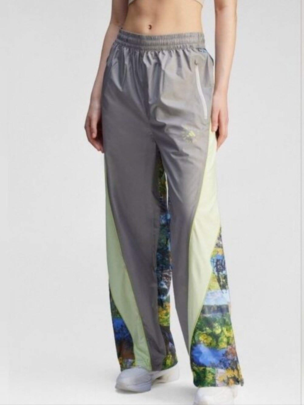 Adidas X STELLA MCCARTNEY Gray,Pale Green Women’s Wide-Leg Track Pants